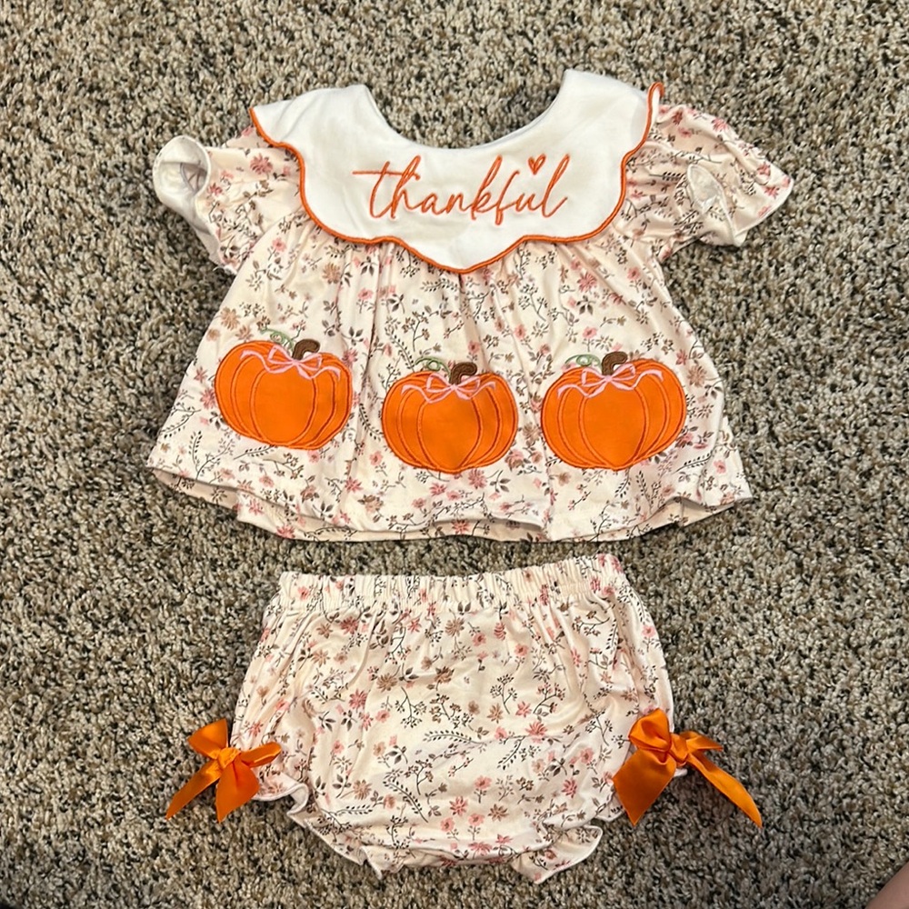 Thankful Pumpkin Baby Outfit